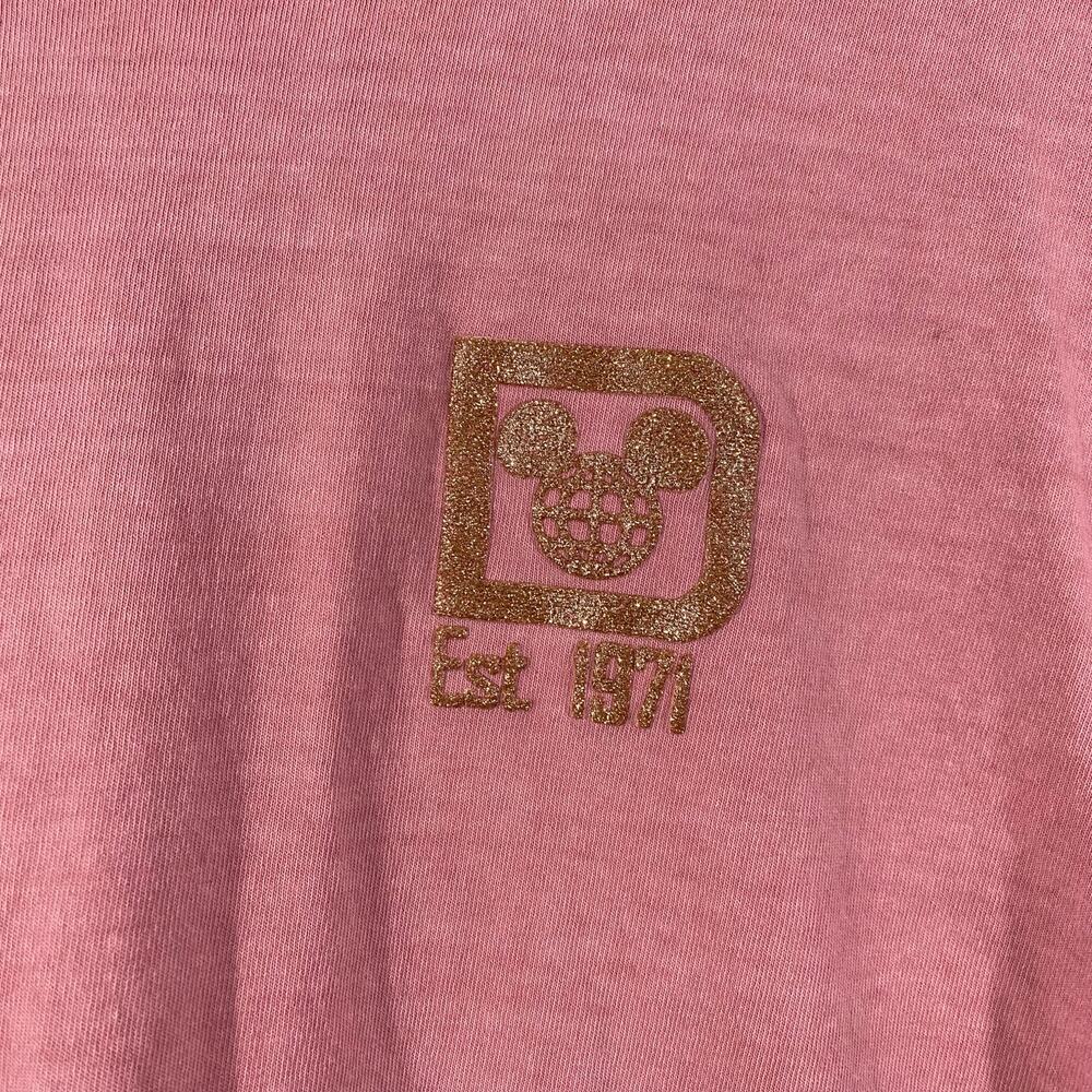 Walt Disney World Spirit Jersey Dusty Rose Gold Glitter Oversized Top Sz XXL NWT - Picture 5 of 9